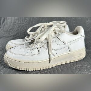 Nike Youth White Air Force 1 Leather Sneakers Size Youth 4